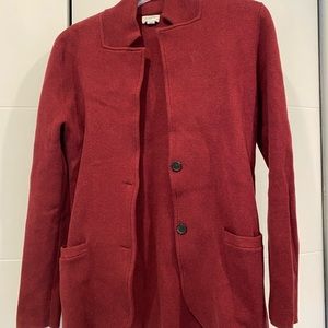 JCrew Sweater Blazer Dark Red XS